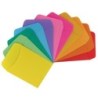Hygloss® Non-Adhesive Library Pockets, 3.5" x 4.875", 6 Each of 5 Colors, Pack of 30