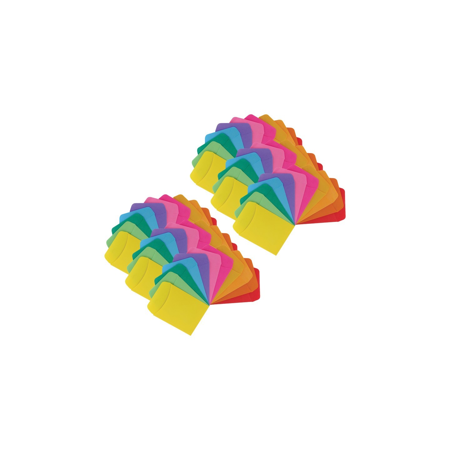 Hygloss® Non-Adhesive Library Pockets, 3.5" x 4.875", 5 Colors, 30 Per Pack, 6 Packs