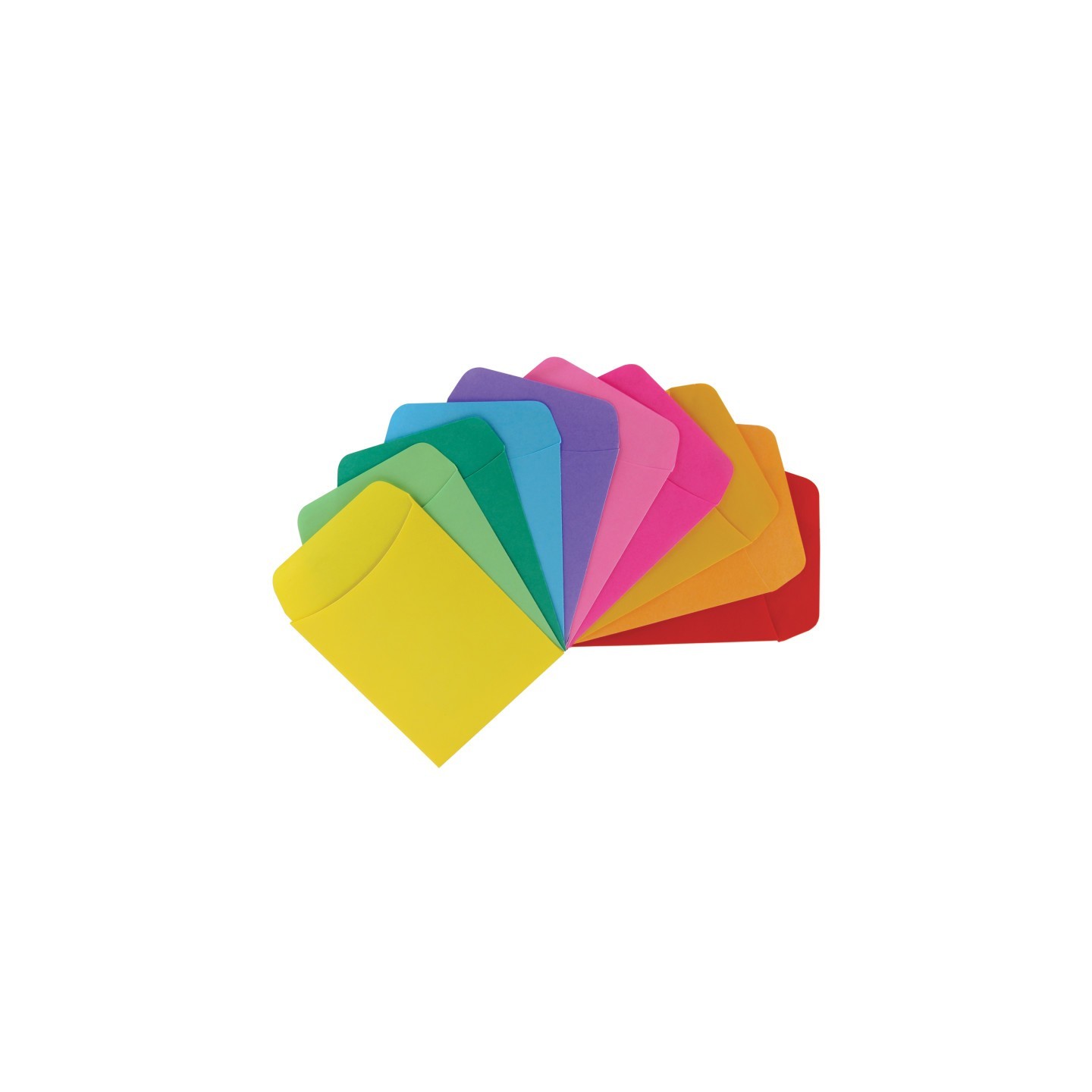 Hygloss® Self-Adhesive Library Pockets, 3.5" x 4.875", 10 Colors, Pack of 30