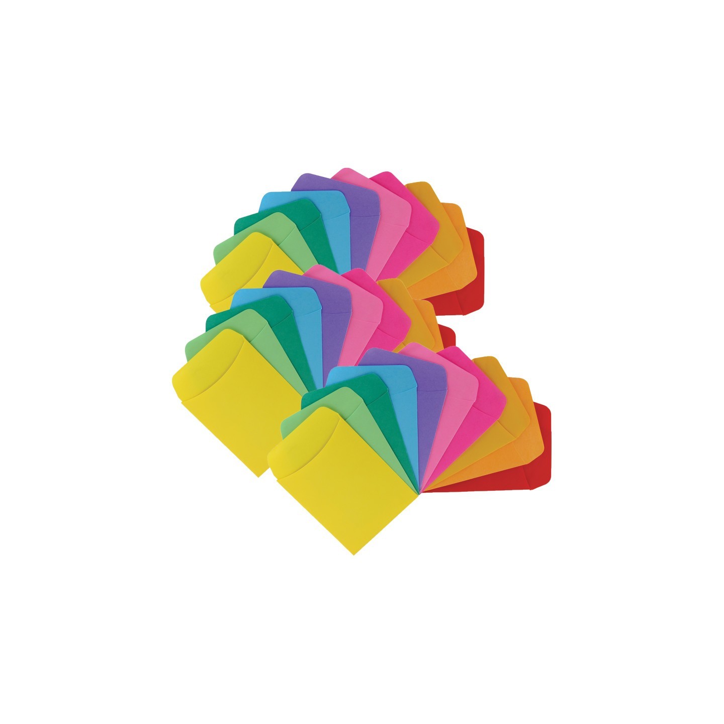 Hygloss® Self-Adhesive Library Pockets, 3.5" x 4.875", 10 Colors, 30 Per Pack, 3 Packs