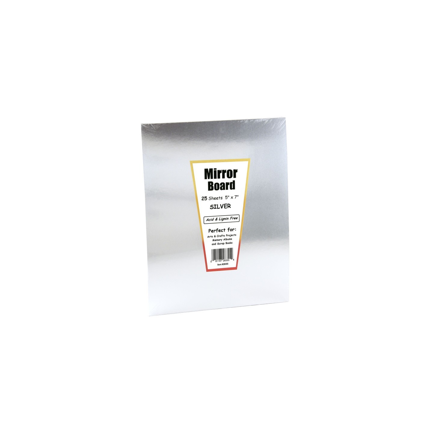 Hygloss® Silver Foil Mirror Board, 5" x 7", 25 Sheets
