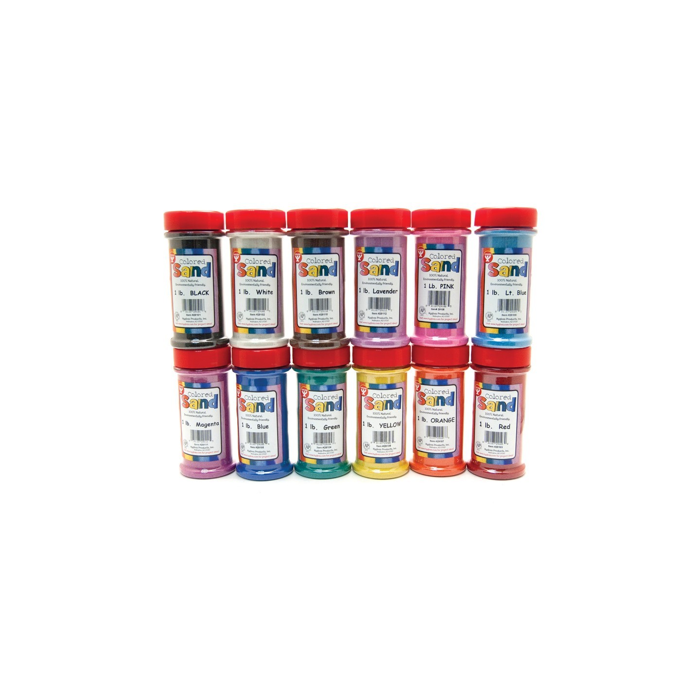 Hygloss® Bucket O' Sand, Assorted Colors, 12 Packs