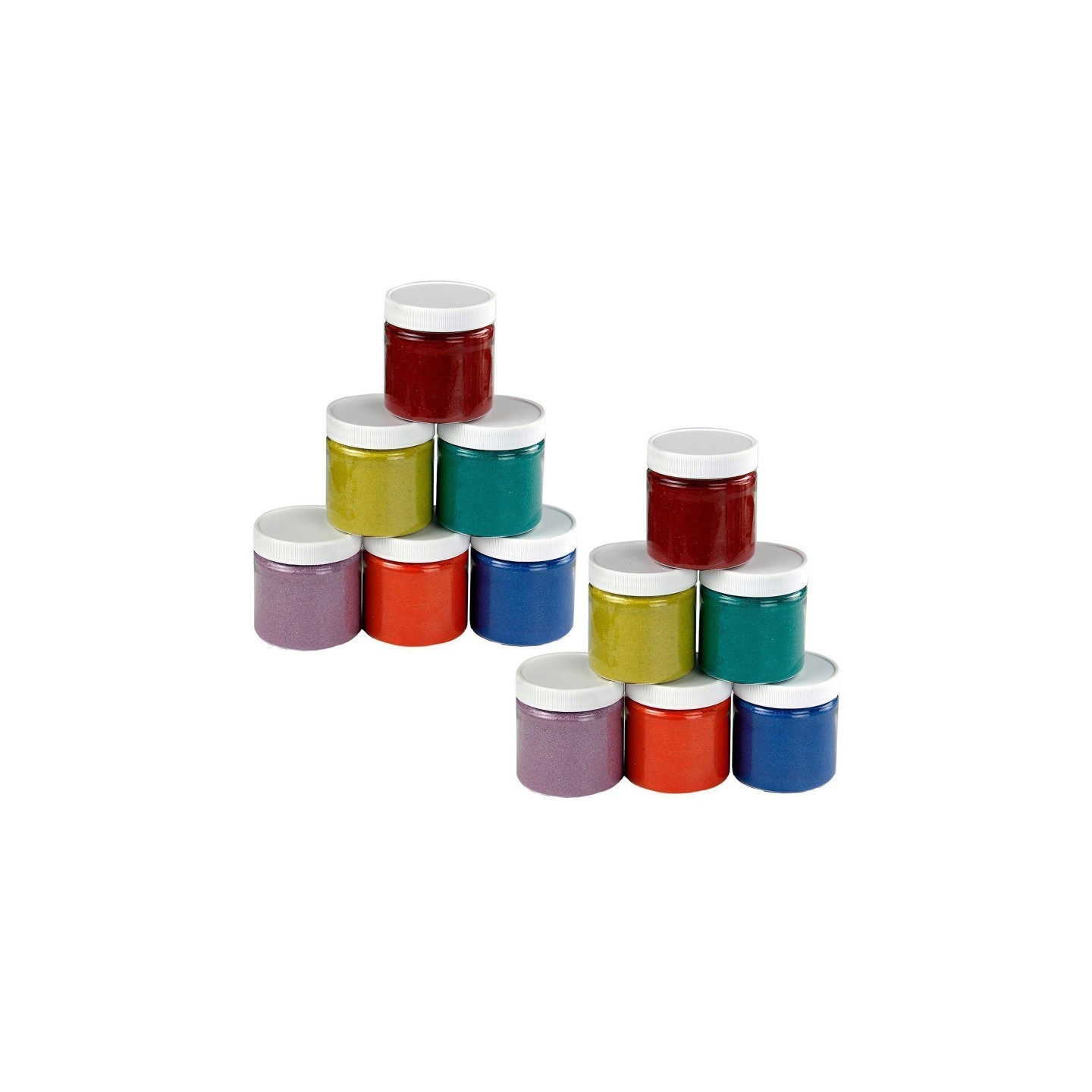 Hygloss® Colored Sand, 6 oz. Jars, 6 Colors Per Pack, 2 Packs