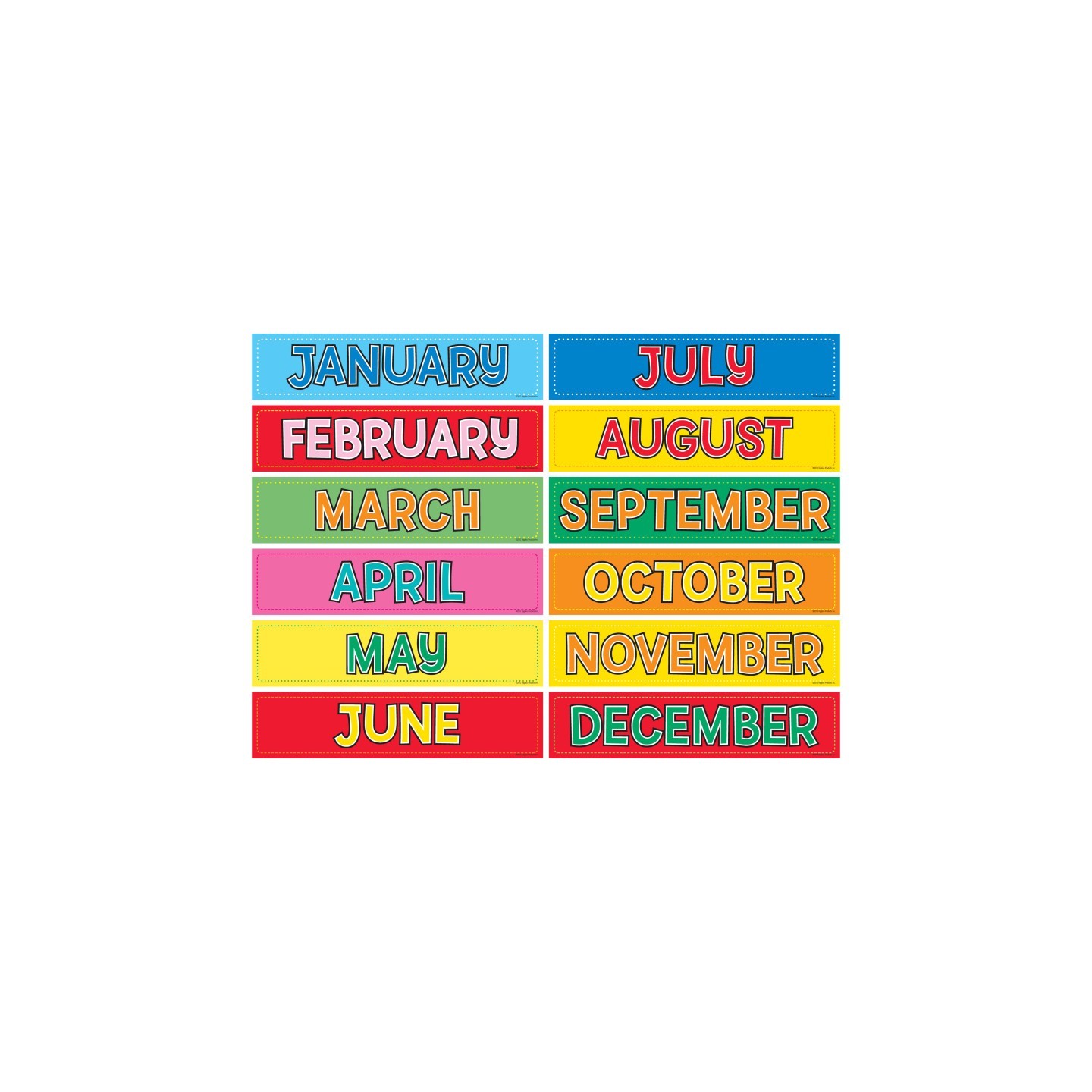 Hygloss® Monthly Calendar Cards, Pack of 12