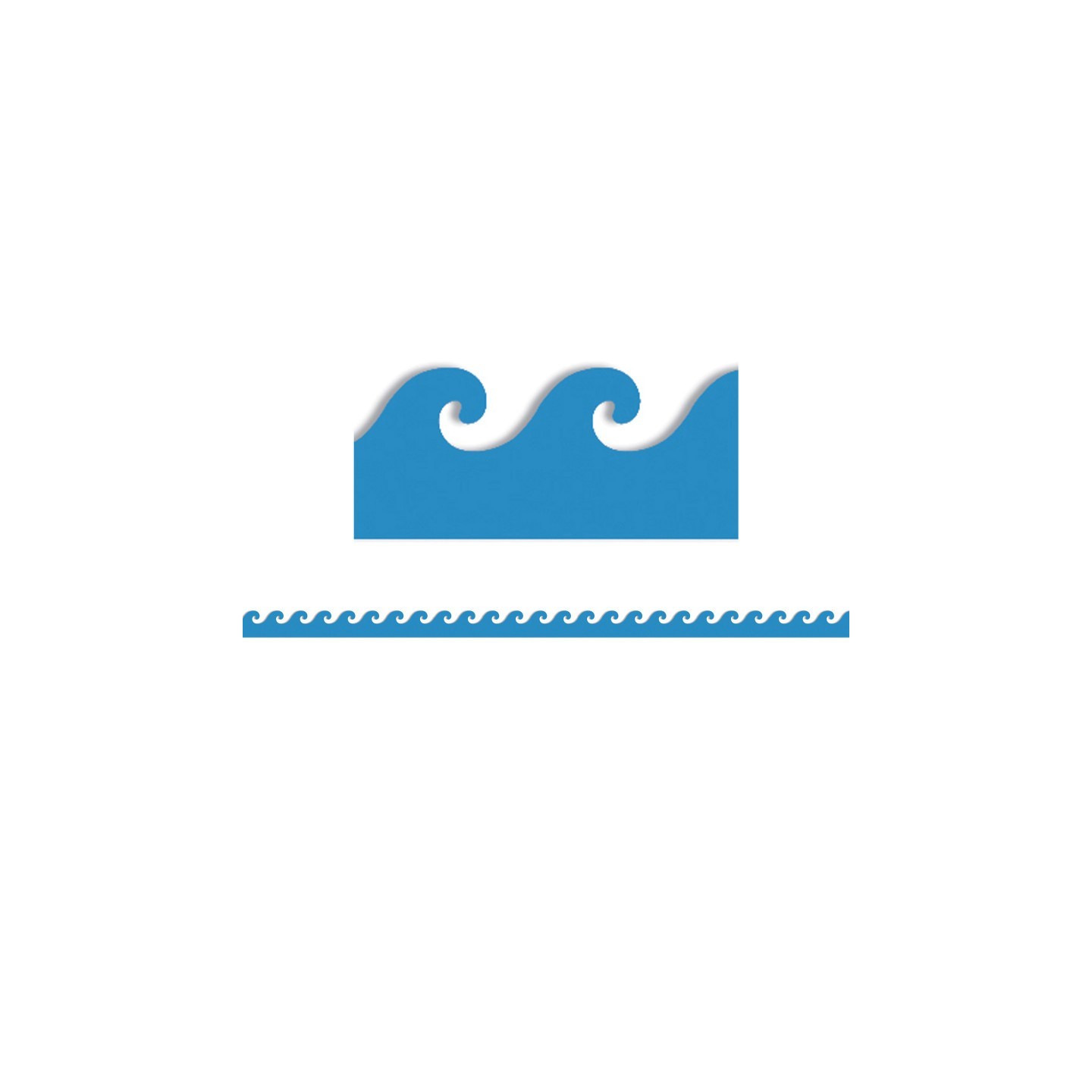 Hygloss® Blue Waves Mighty Brights™ Border, 12 Strips/36 Feet