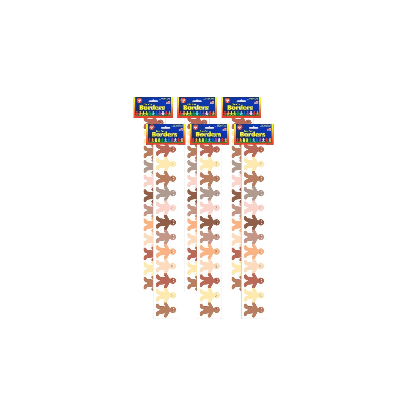 Hygloss® Multicultural Kids Mighty Brights™ Border, 36 Feet Per Pack, 6 Packs