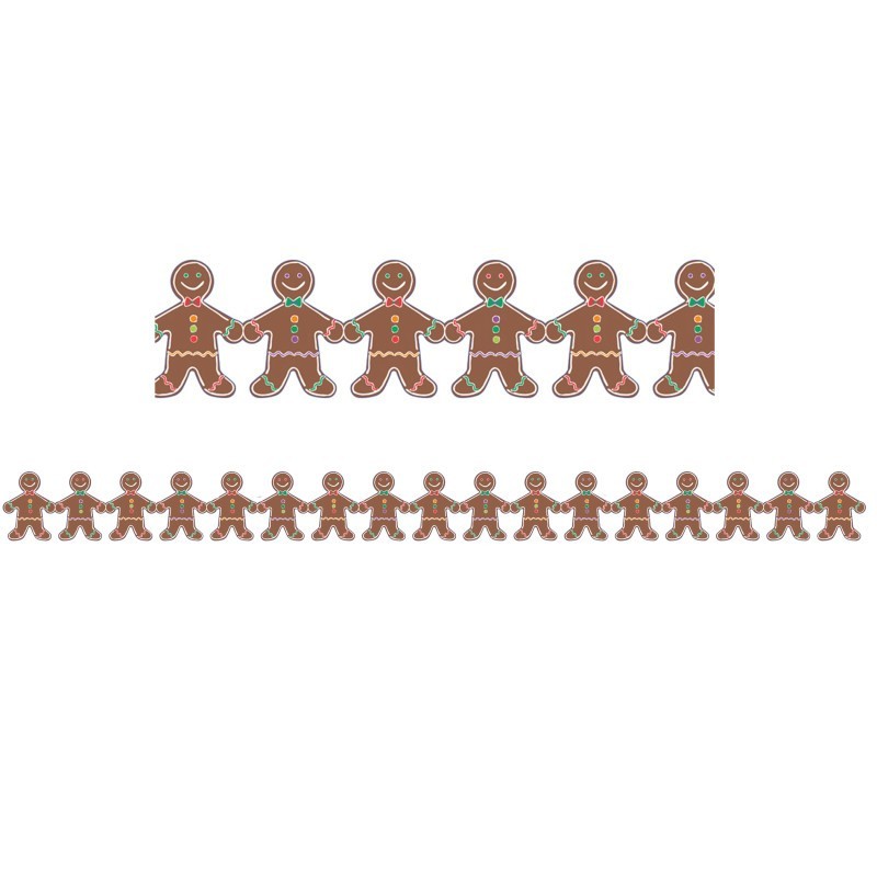 Hygloss® Gingerbread Men Classroom Borders, 12 Strips/36 Feet