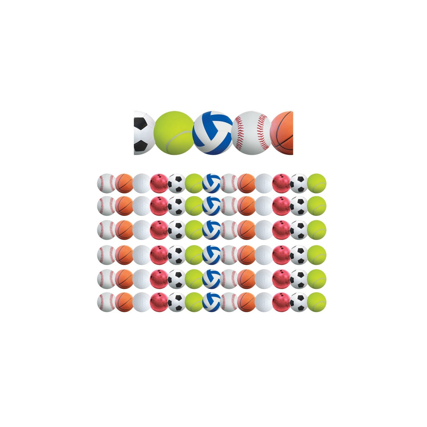 Hygloss® Sports Balls Border, 36 Feet Per Pack, 6 Packs