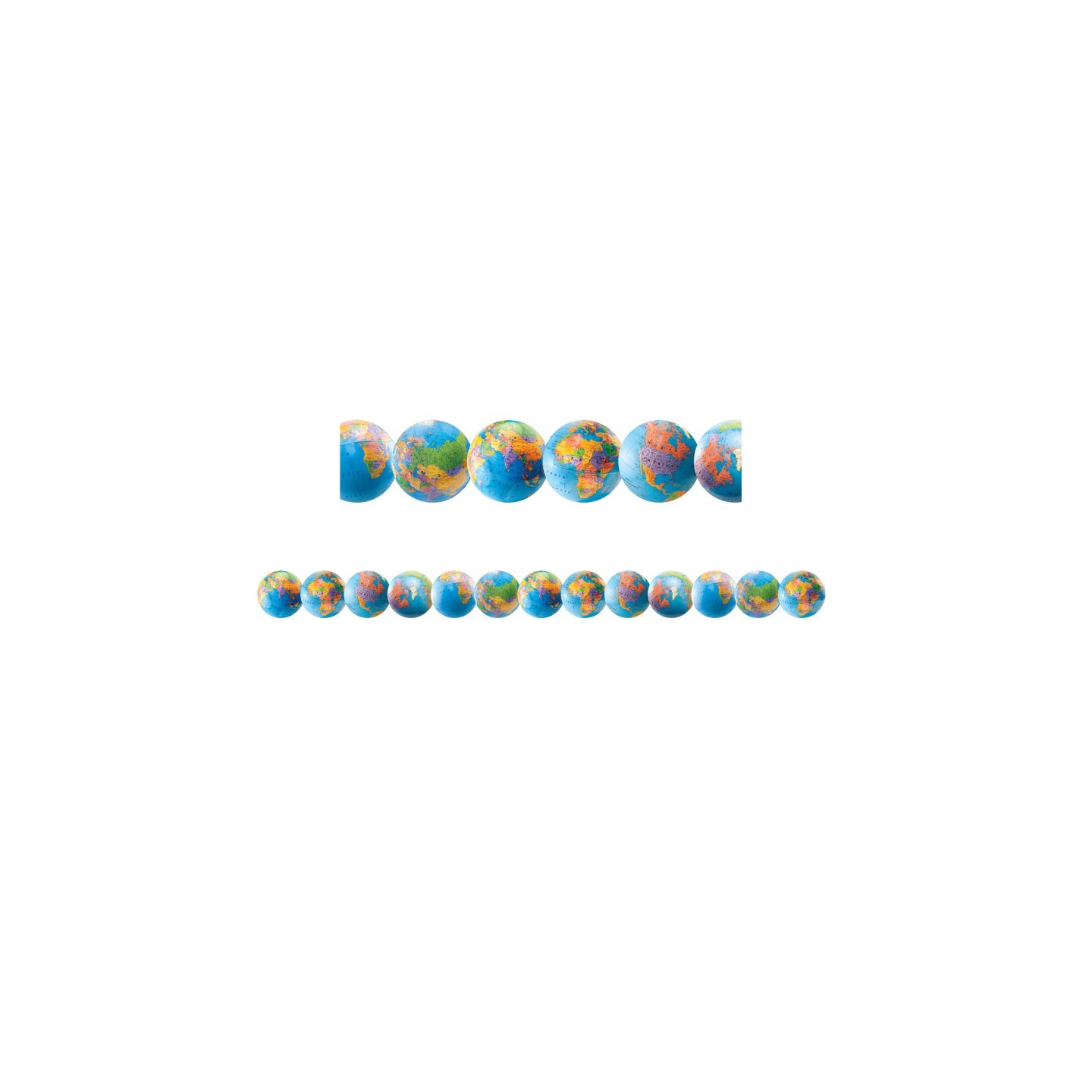 Hygloss® Globes Border, 12 Strips/36 Feet