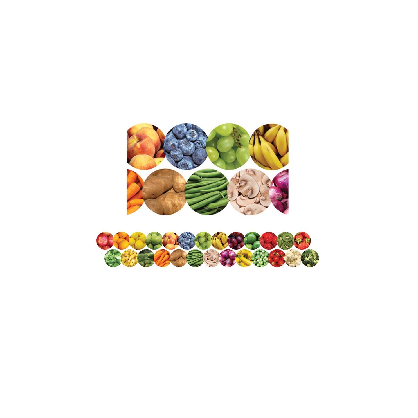 Hygloss® Fruits And Veggies Border, 12 Strips/36 Feet