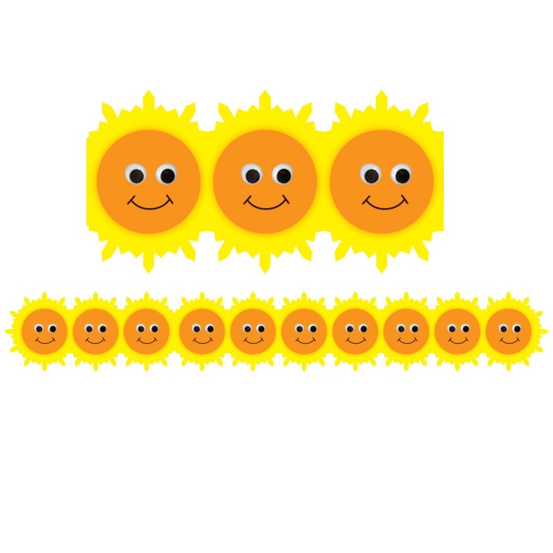 Hygloss® Happy Sun Die Cut Border, 12 Strips/36 Feet
