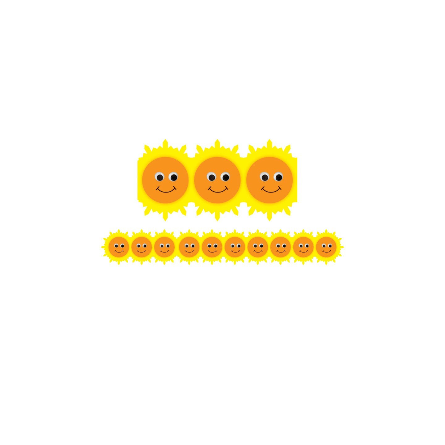 Hygloss® Happy Sun Die Cut Border, 12 Strips/36 Feet