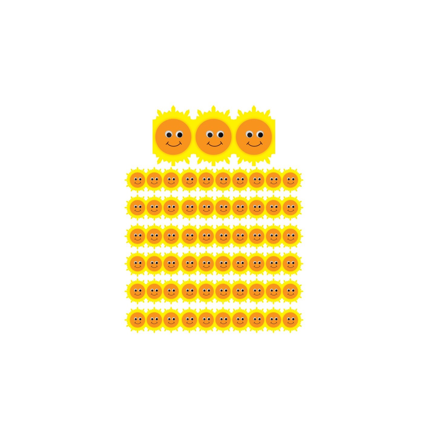 Hygloss® Happy Suns Die Cut Border, 36 Feet Per Pack, 6 Packs