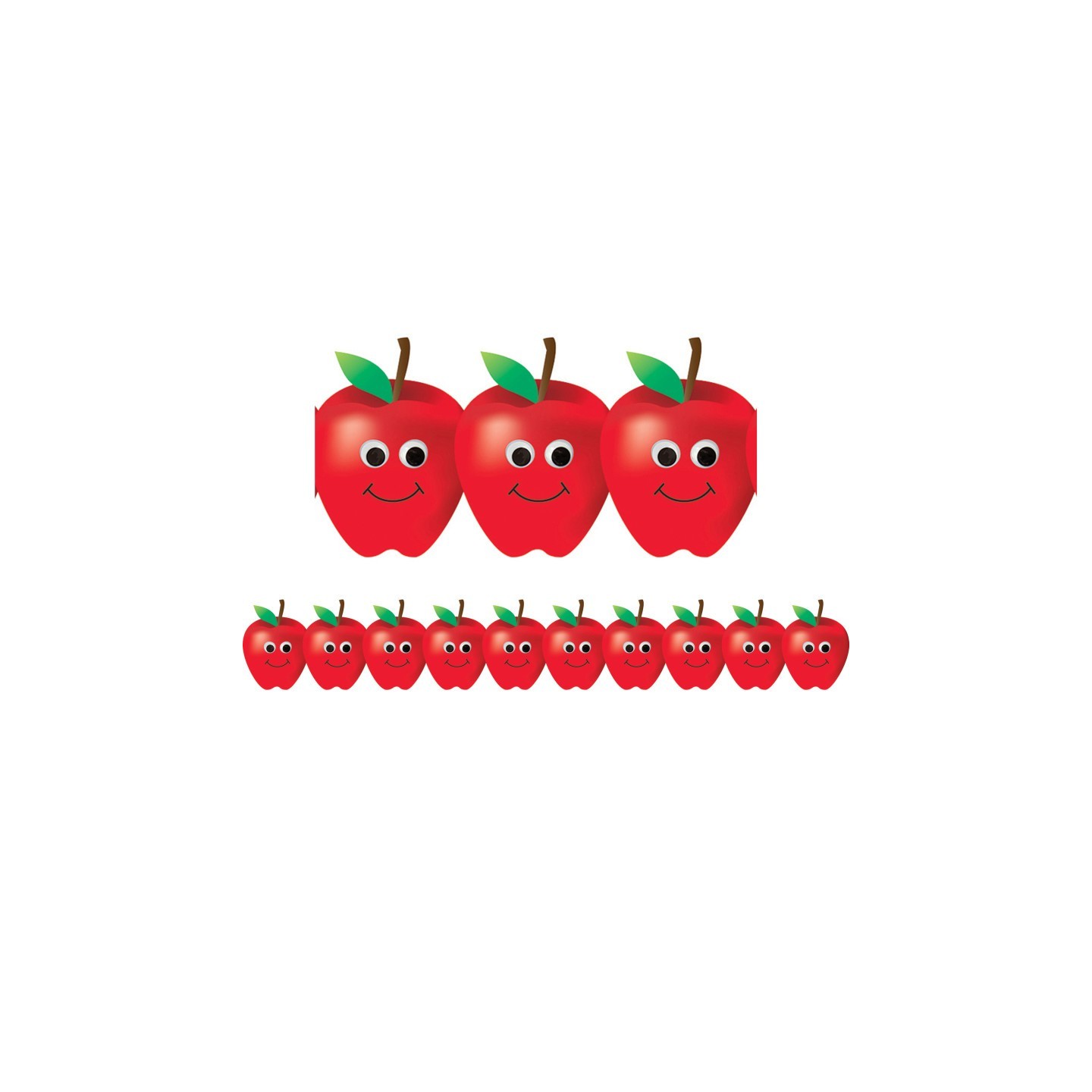 Hygloss® Happy Apples Border, 12 Strips/36 Feet
