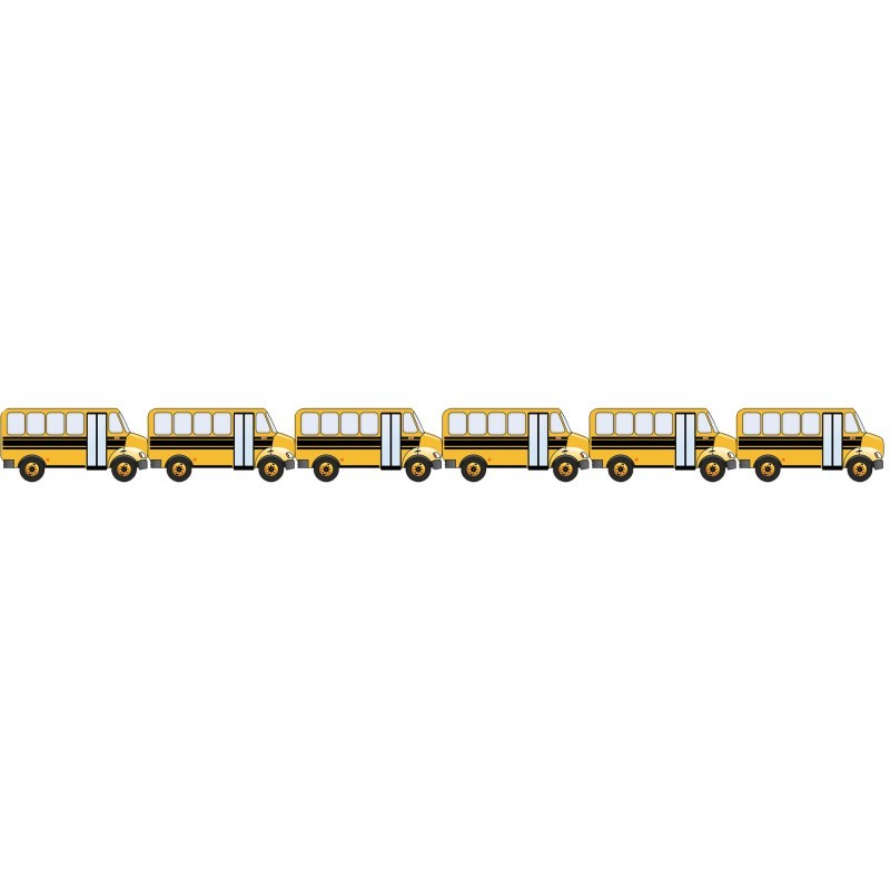 Hygloss® School Bus Die Cut Border, 12 Strips/36 Feet