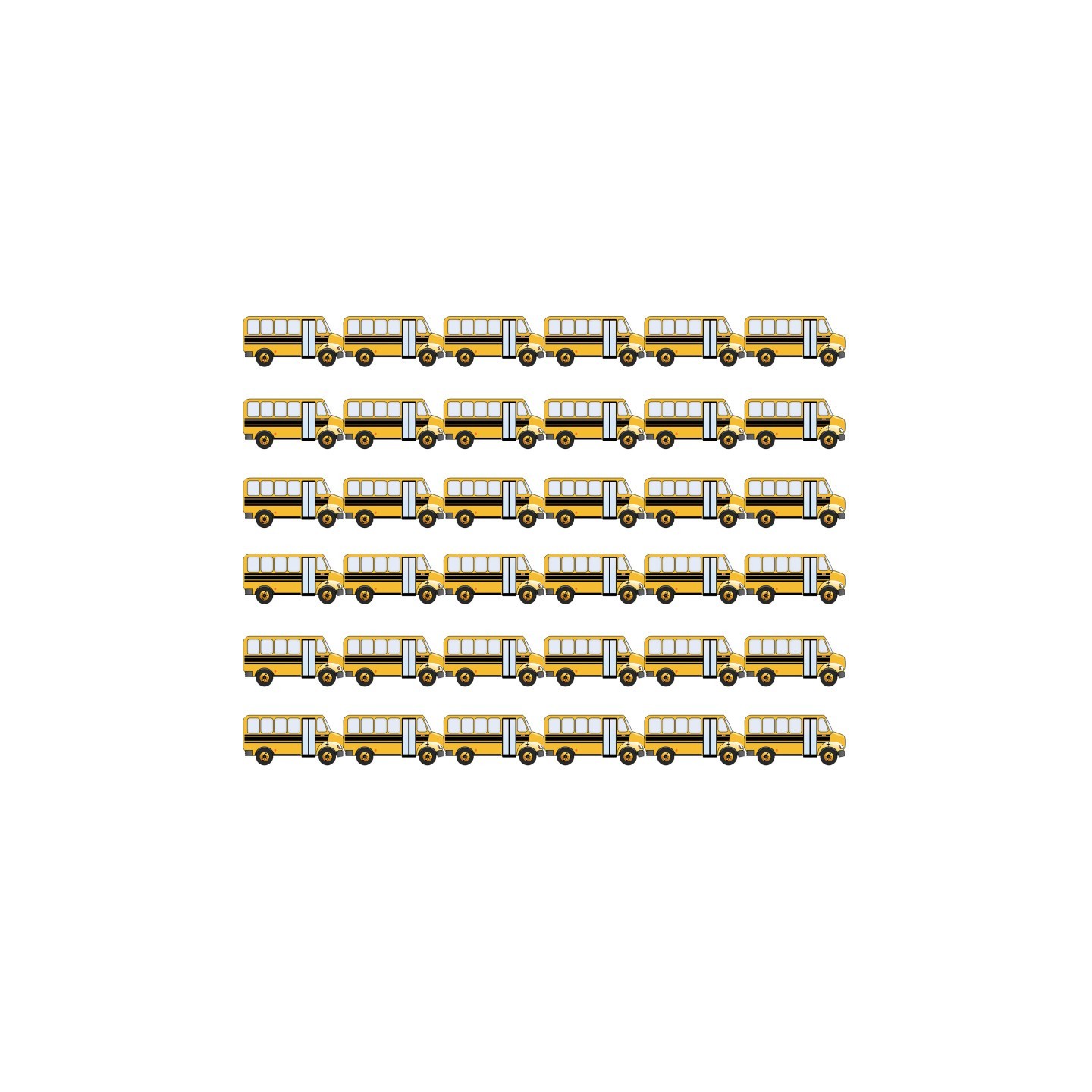 Hygloss® School Bus Die Cut Border, 12 Strips/36 Feet Per Pack, 6 Packs