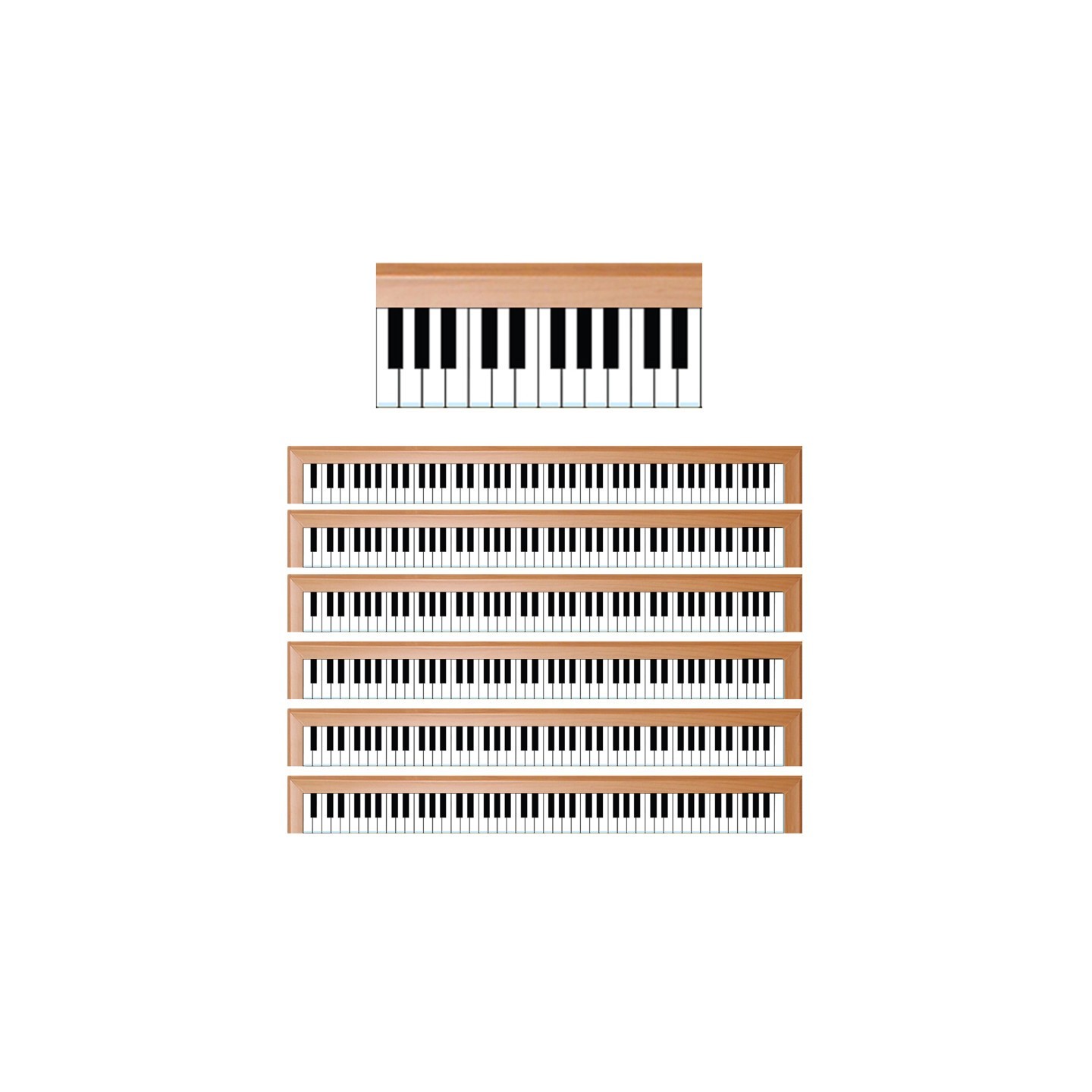 Hygloss® Piano Border, 12 Strips/36 Feet Per Pack, 6 Packs