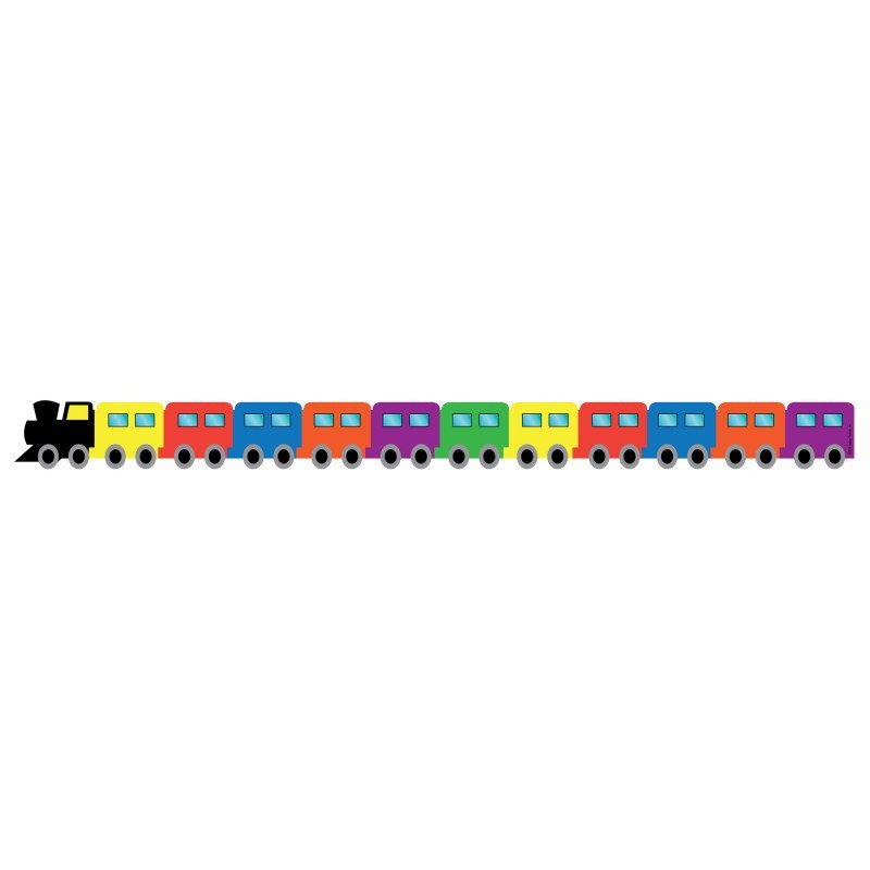 Hygloss® Train Die-Cut Border, 12 Strips/36 Feet
