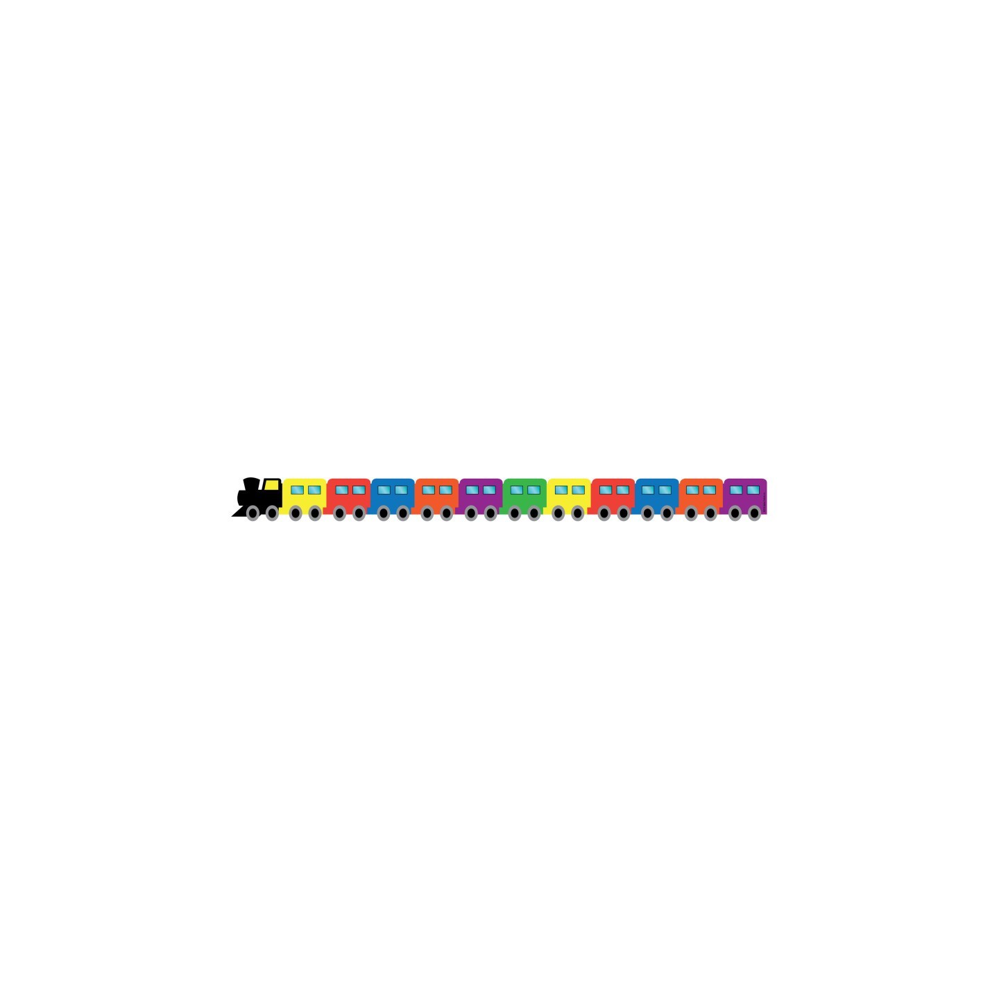 Hygloss® Train Die-Cut Border, 12 Strips/36 Feet