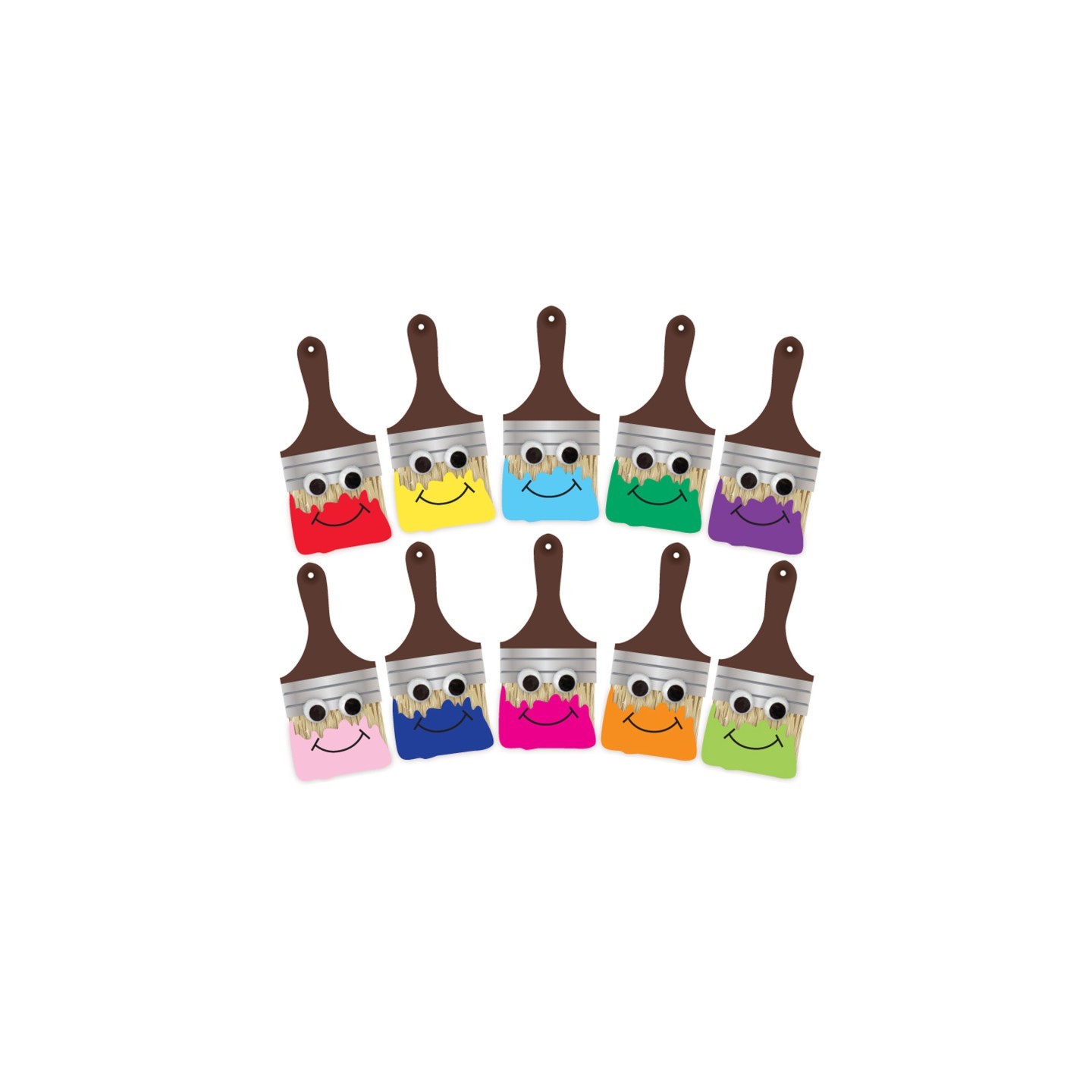 Hygloss® Happy Paintbrush Accents, 7", 30 Pieces