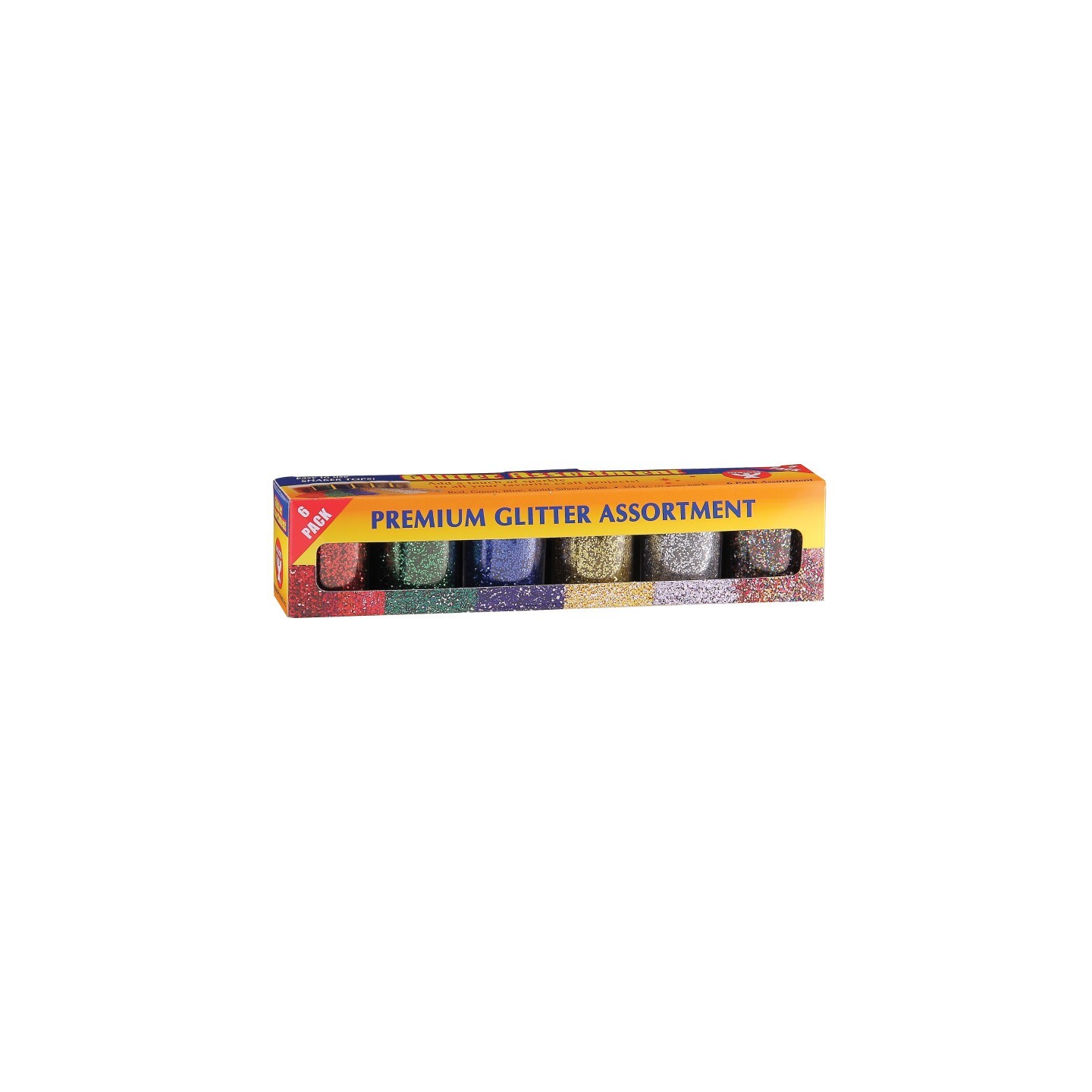 Hygloss® Glitter Assortment, 3/4 oz., Pack of 6
