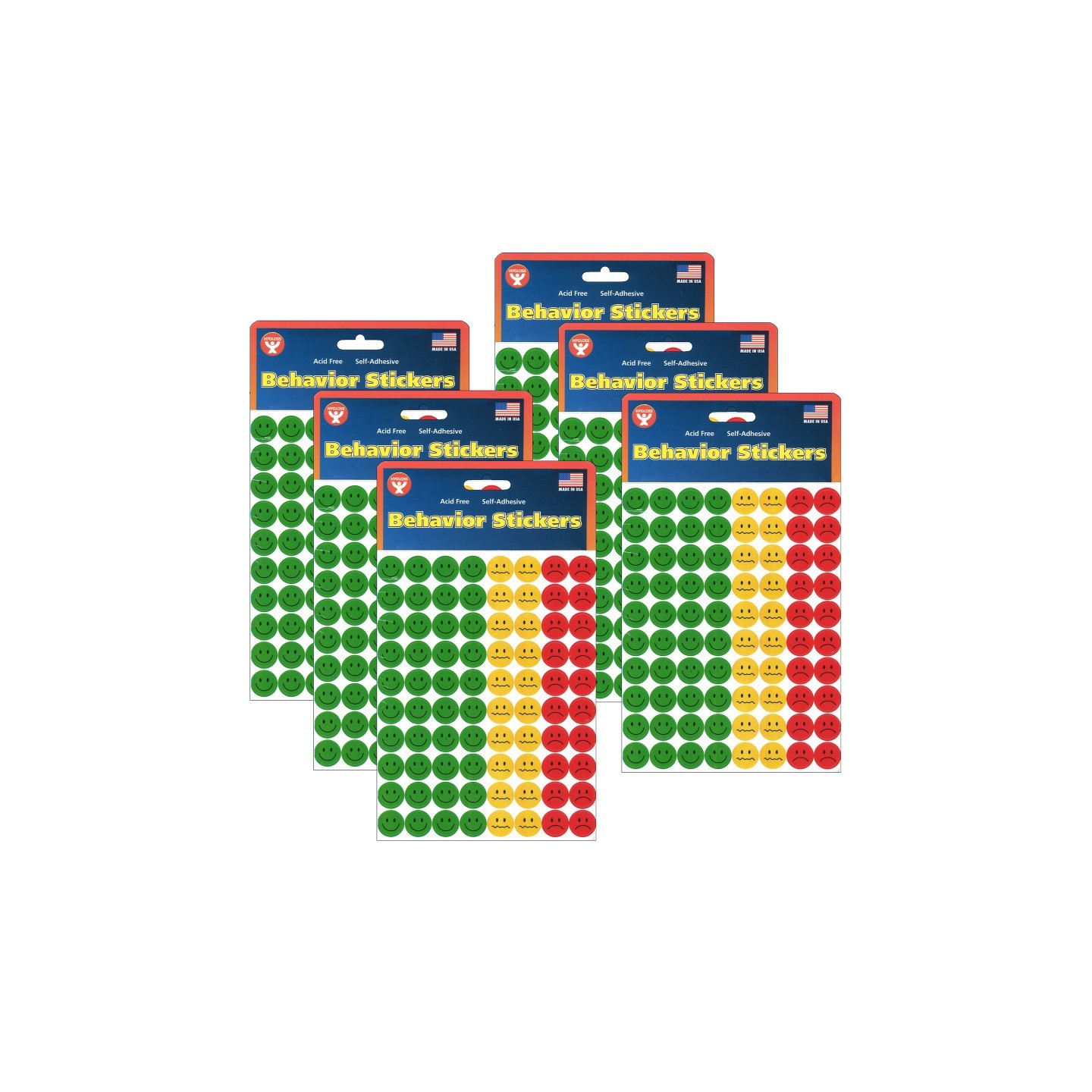 Hygloss® Behavior Stickers, 0.5", 320 Per Pack, 6 Packs