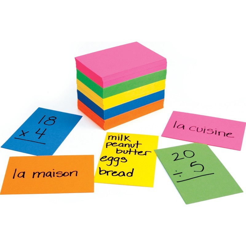 Hygloss® Bright Flash Cards, 2" x 3", Pack of 100