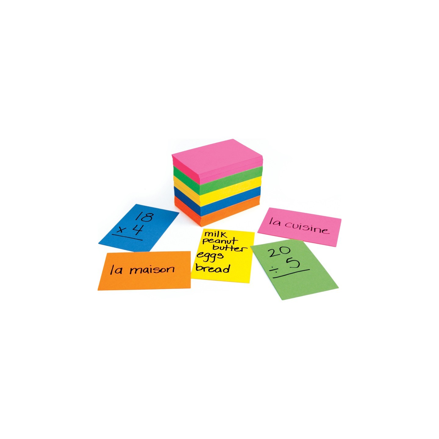 Hygloss® Bright Flash Cards, 2" x 3", Pack of 100