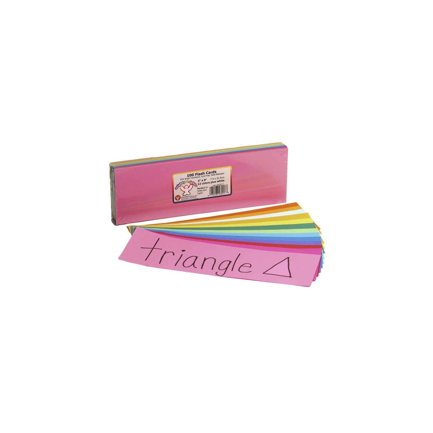 Hygloss® Bright Flash Cards, 3" x 9", Pack of 100