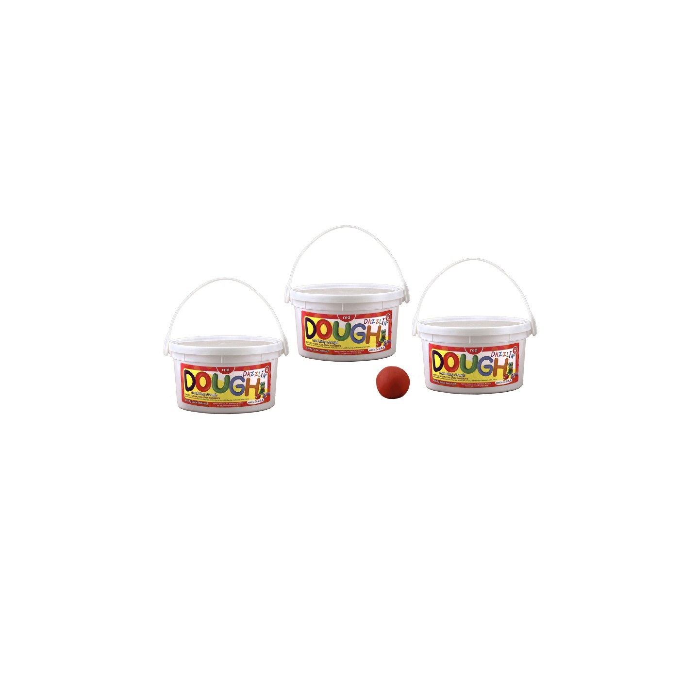 Hygloss® Dazzlin' Dough, Red, 3 lb. Tub, Pack of 3