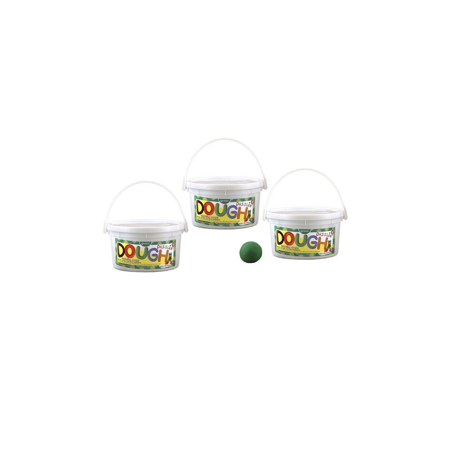 Hygloss® Dazzlin' Dough, Green, 3 lb. Tub, Pack of 3