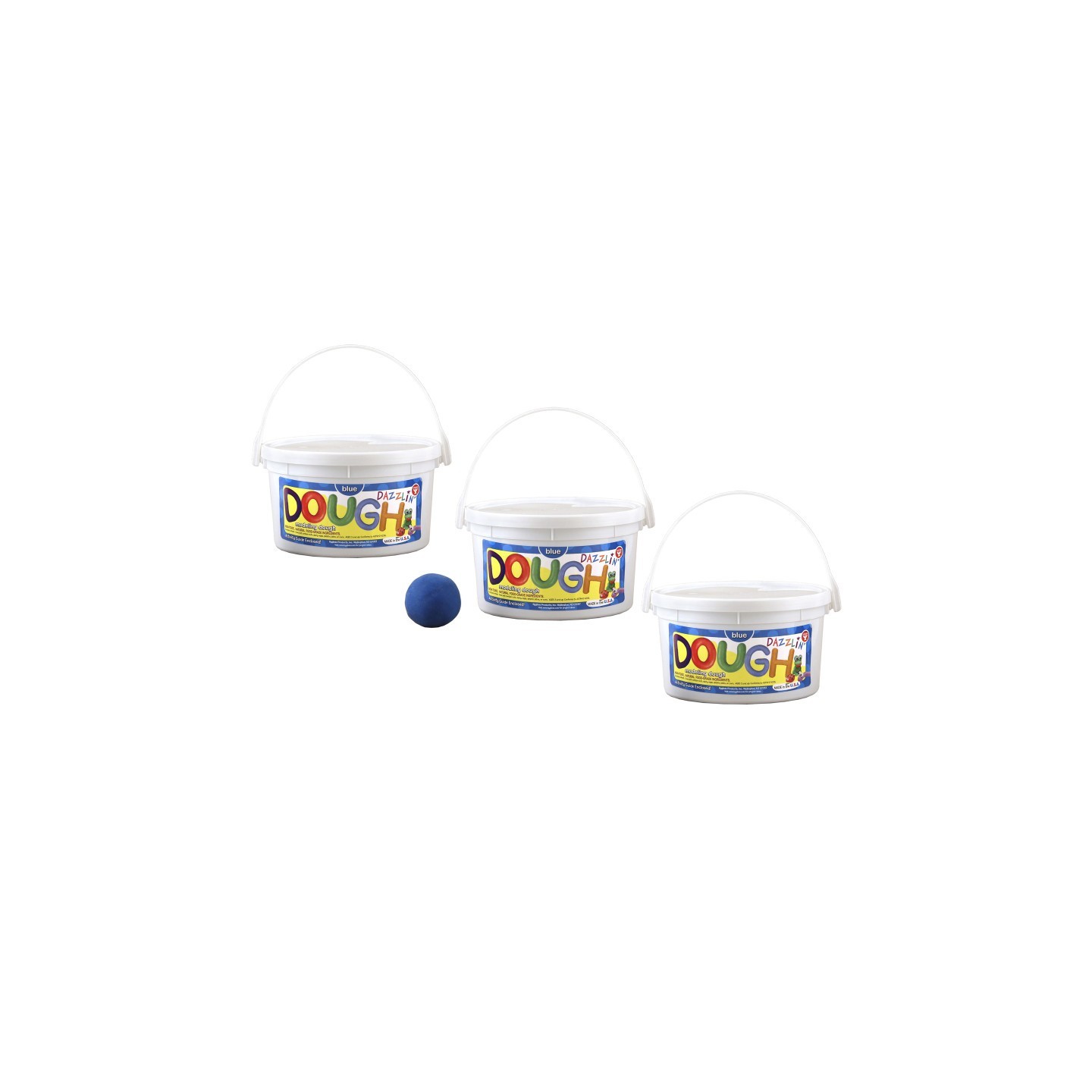 Hygloss® Dazzlin' Dough, Blue, 3 lb. Tub, Pack of 3
