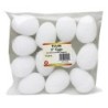 Hygloss® Craft Foam Eggs, 2 Inch, White, Pack of 12