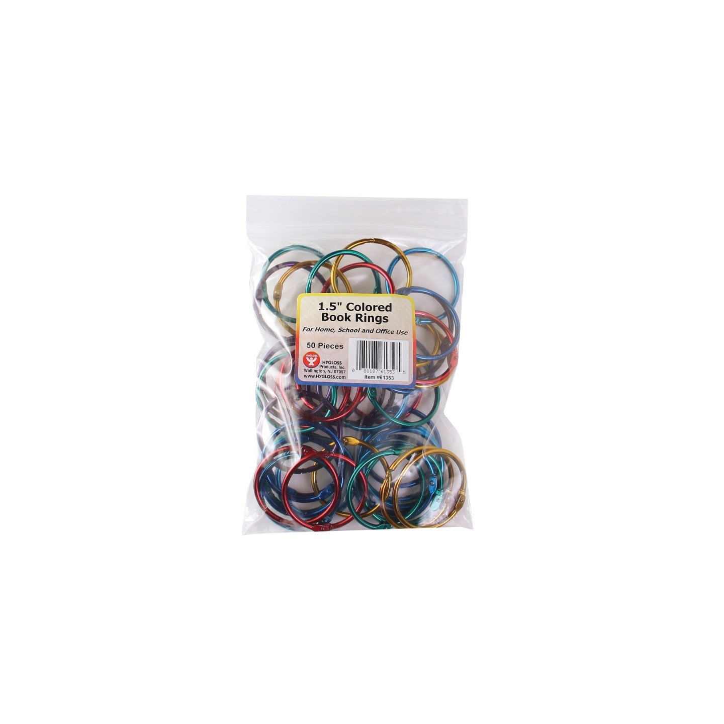 Hygloss® Metallic Book Ring, 1.5" Diameter, Pack of 50