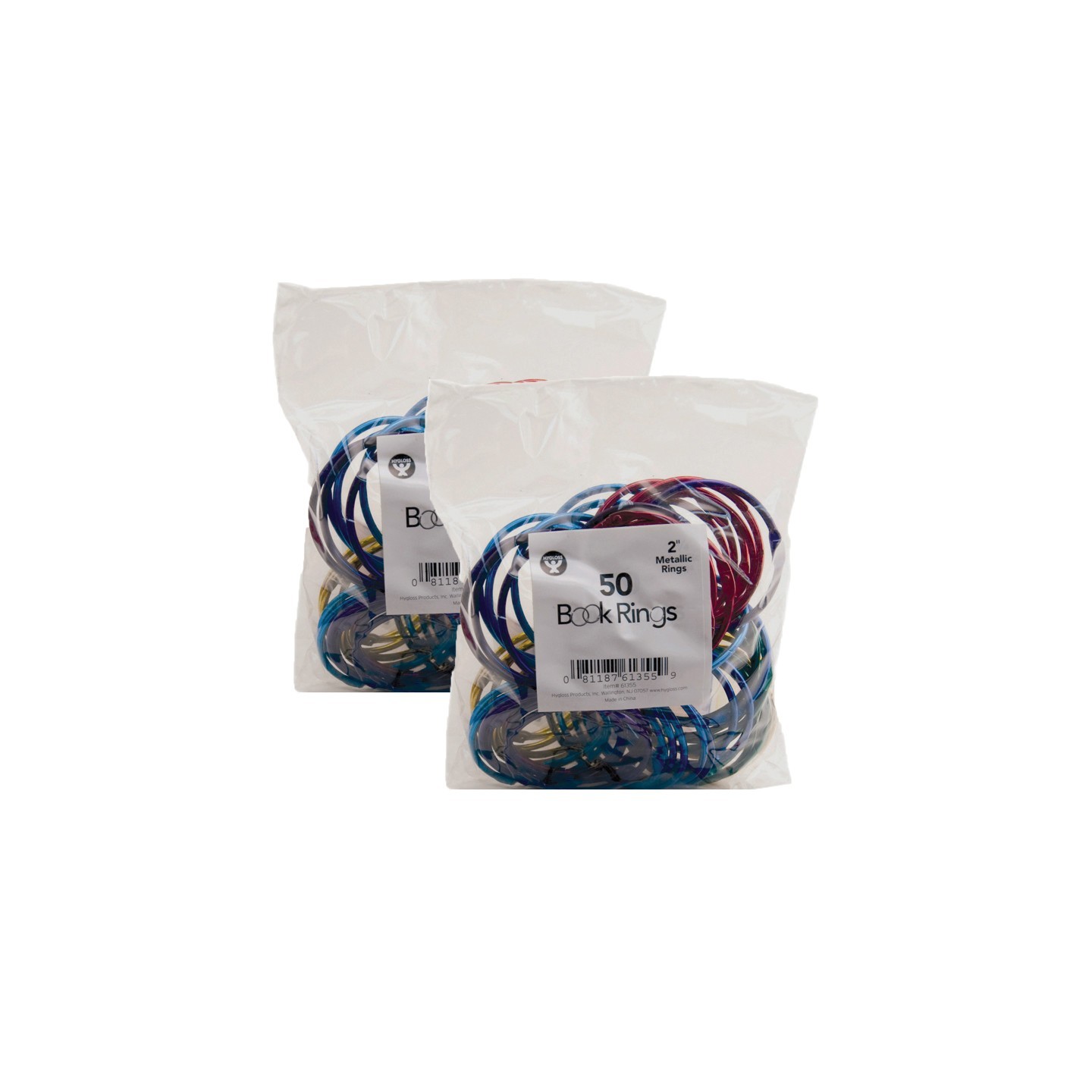 Hygloss® Book Rings, 2 Inch, 50 Per Pack, 2 Packs