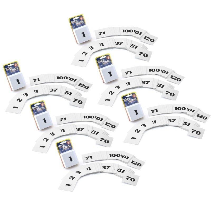 Hygloss® Pocket Chart Number Cards, 2" x 2", 100 Per Pack, 6 Packs