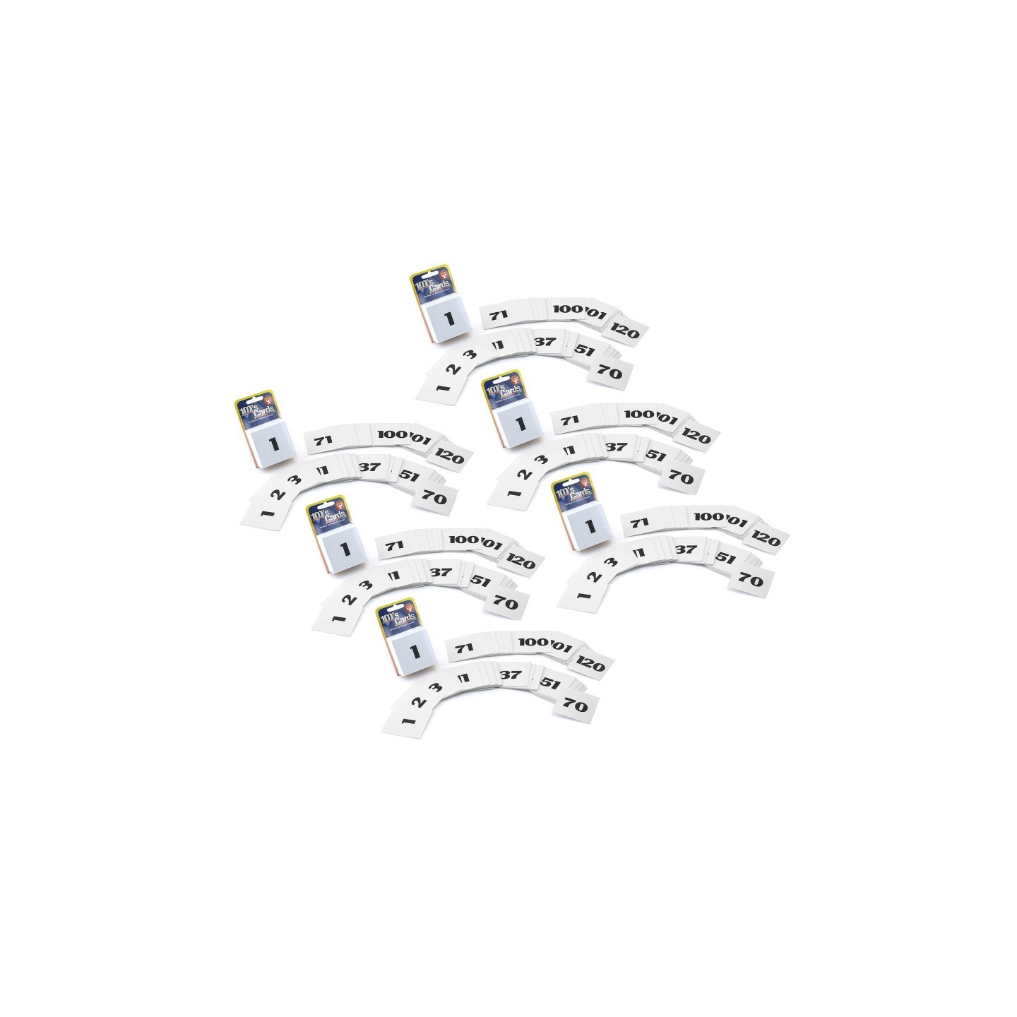 Hygloss® Pocket Chart Number Cards, 2" x 2", 100 Per Pack, 6 Packs