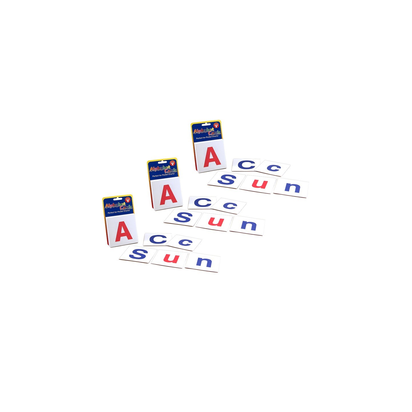 Hygloss® Upper Case & Lower Case Alphabet Cards, 60 Cards Per Pack, 3 Packs