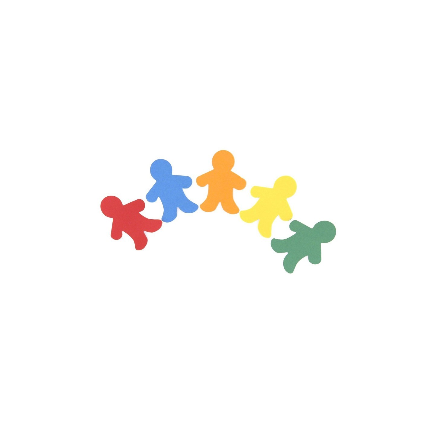 Hygloss® Mini 2" People, Card Stock, 12 Assorted Colors, Pack of 100