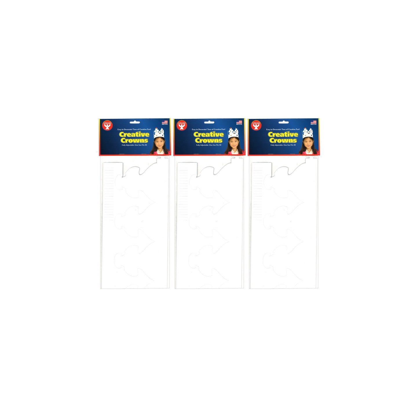 Hygloss® White Crowns, 24 Per Pack, 3 Packs