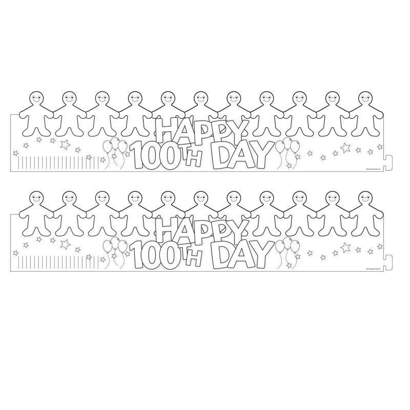 Hygloss® Happy 100th Day Paper Crowns, 24 Per Pack, 2 Packs