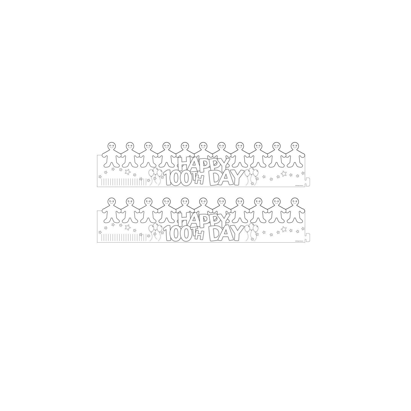 Hygloss® Happy 100th Day Paper Crowns, 24 Per Pack, 2 Packs