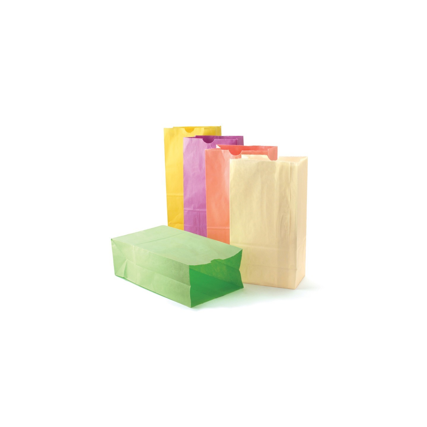Hygloss® Pastel Assorted Bags, 6" x 3 1/2" x 11", Pack of 28
