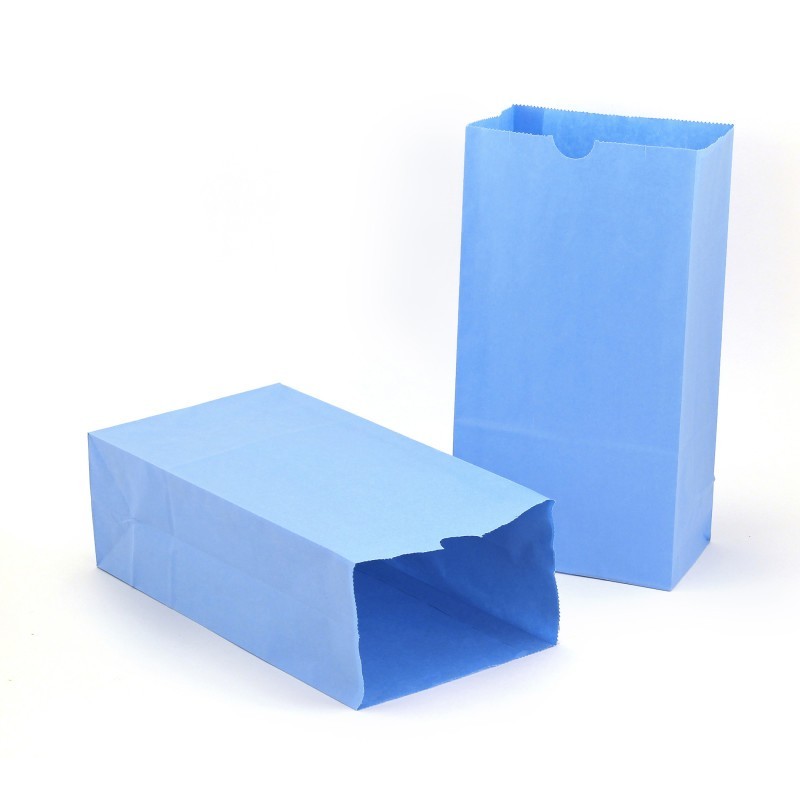 Hygloss® Gusseted Paper Bags, #6 (6" x 3.5" x 11"), Blue, Pack of 50