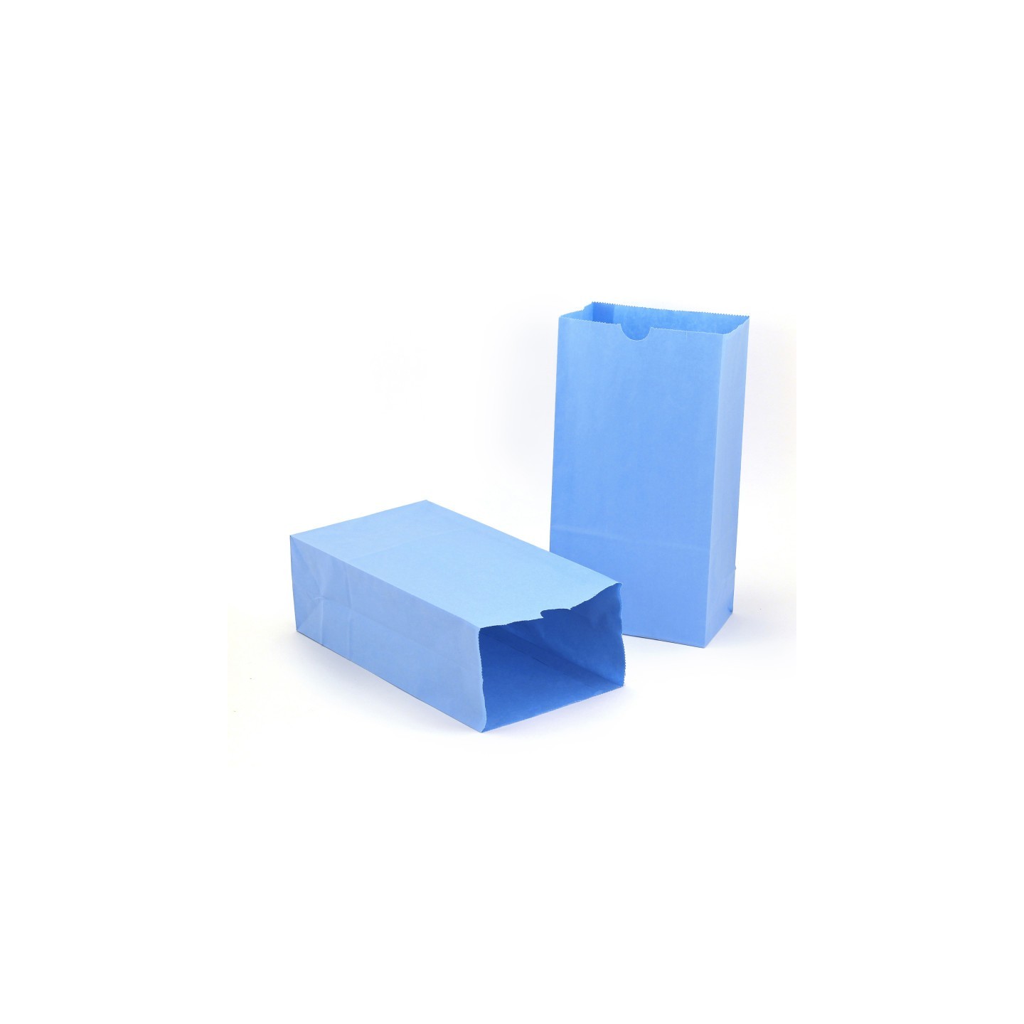 Hygloss® Gusseted Paper Bags, #6 (6" x 3.5" x 11"), Blue, Pack of 50