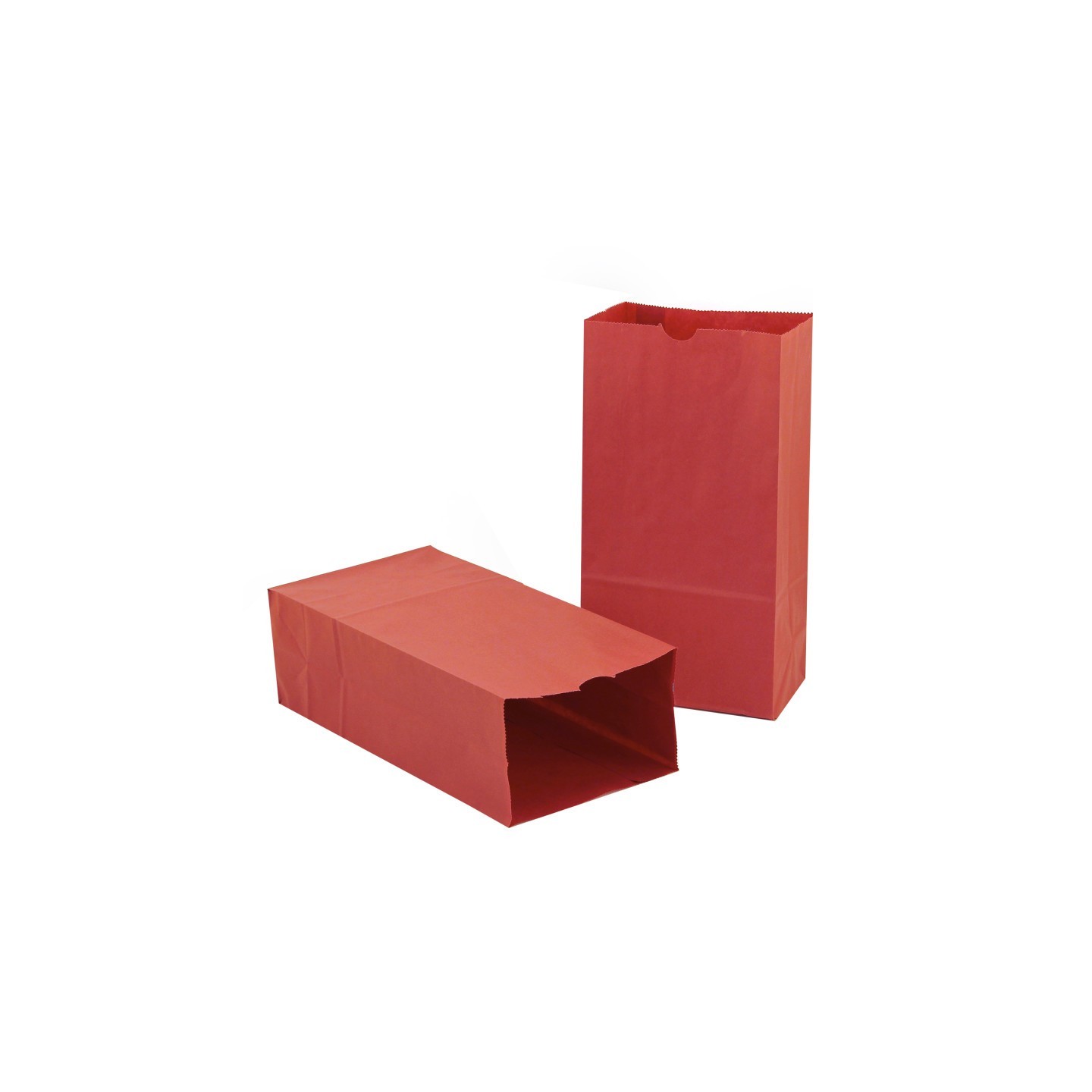 Hygloss® Gusseted Paper Bags, #6 (6" x 3.5" x 11"), Red, Pack of 50