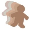 Hygloss® Multicultural Colors People Shape Cut-Outs, 6" Big Kids, Pack of 24