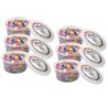 Hygloss® Bucket O’ Beads, Striped Straw, Asstd Sizes, 300 Per Pack, 6 Packs