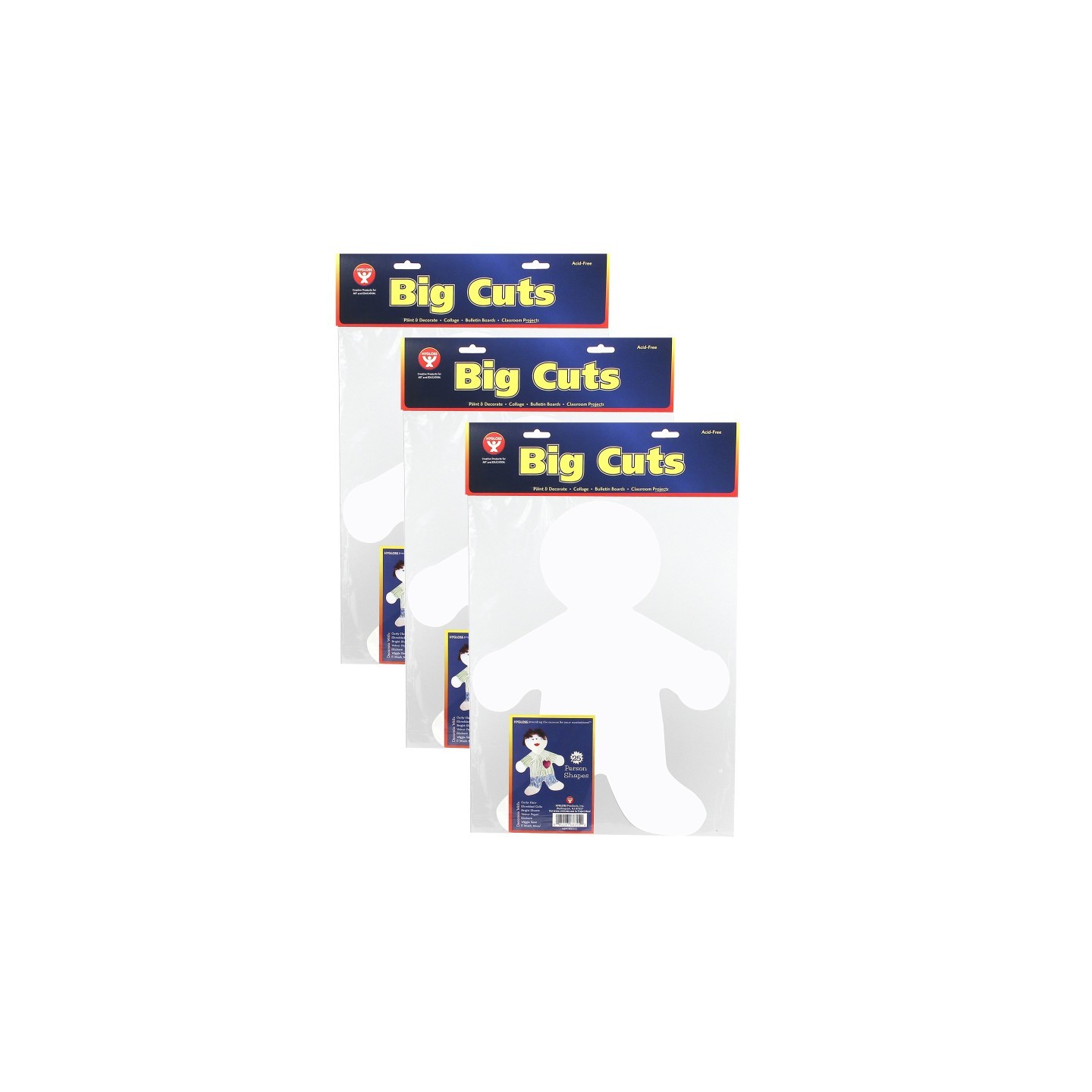 Hygloss® 16" Me Kid Big Cut-Outs Paper Shape, 25 Per Pack, 3 Packs
