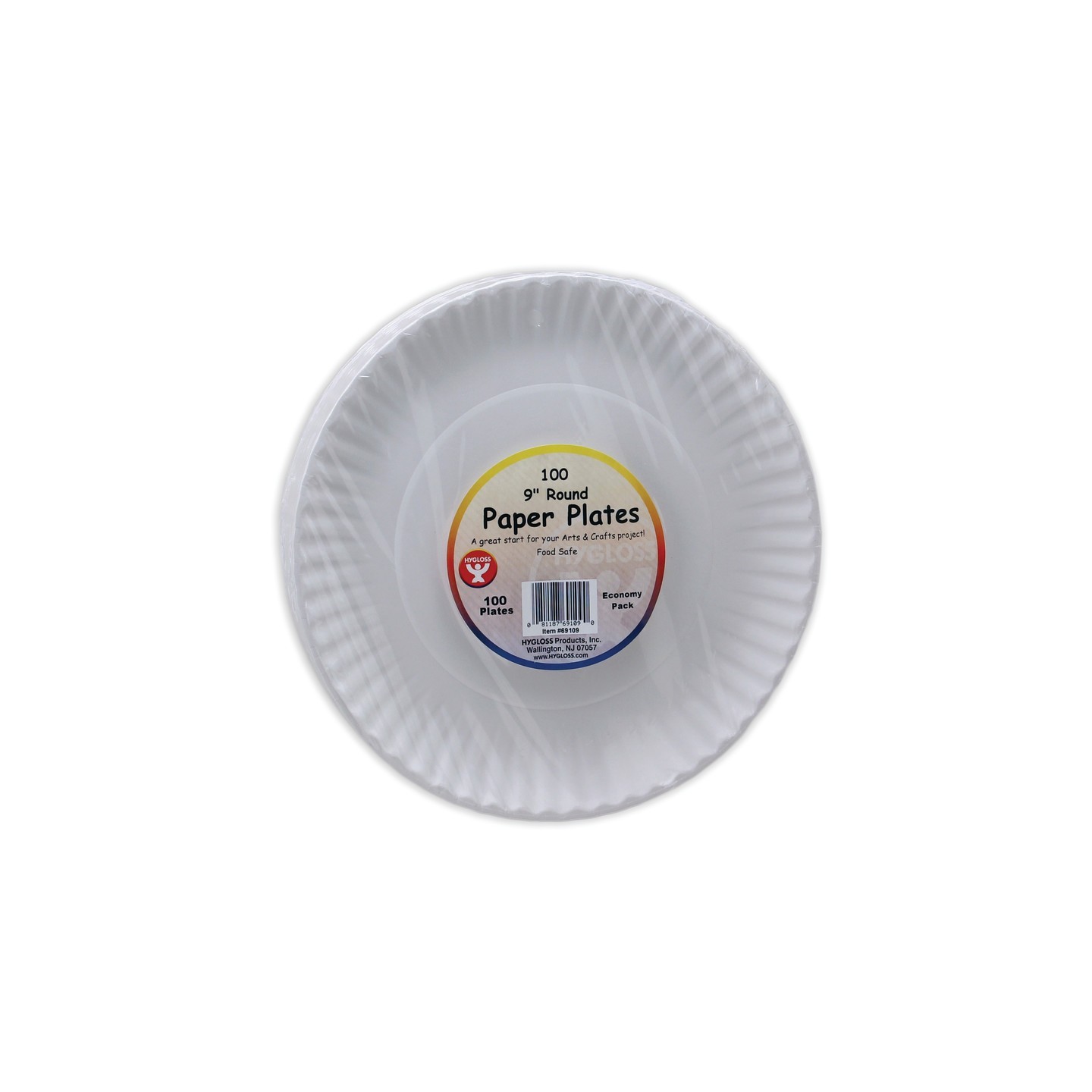 Hygloss® Paper Plates 9", White, Pack of 100